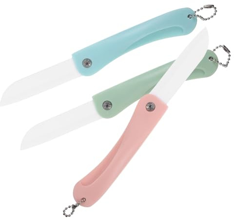 IMIKEYA 3St Obstschneider aus Keramik gemüsemesser speckmesser klapp cutter obsthäcksler keramik haushaltsgadget klapp + faltbar