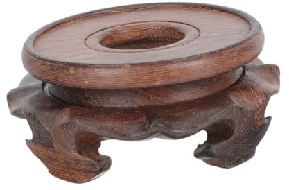 HAWILLOSCH Braun Blumentopfständer Runder Hohler für Vasen | Chinesischer Retro Stil, als Sockel für Pflanzgefäße, zur Präsentation von Feinem Kunsthandwerk, Wohnraumdeko und Geschenk