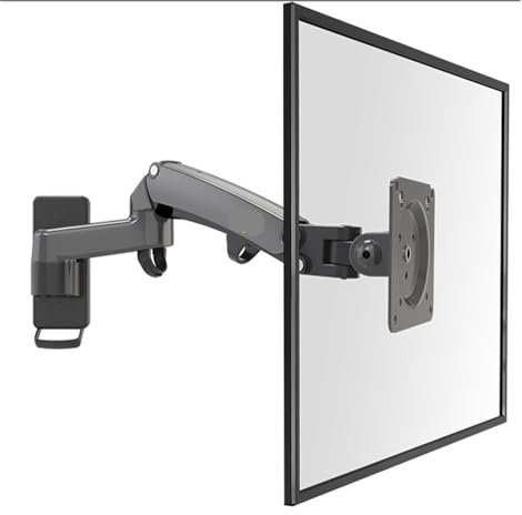 F150 Gasdruckfeder, LED-TV-Wandhalterung, Monitorständer, 43,2 - 89,9 cm, ergonomischer Arm, max. VESA, 100 x 100 mm, unterstützt 3–12 kg, mattes Anthrazit-Finish