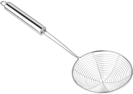 Colador de Alambre Espumadera Araña de Acero Inoxidable Cucharas de Colador Metálica para Freír Alimentos Pasta Espaguetis Fideos(11.5 cm)