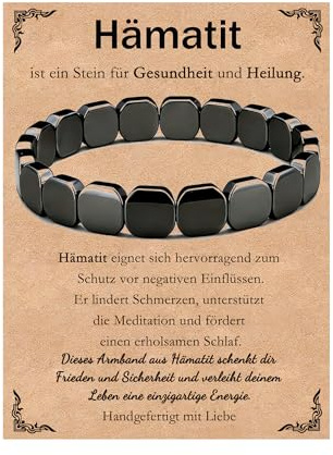 Kenqlot Armband Herren,Hämatit Armband Herren,Dreifach Schutz Armband – Vatertag Weihnachten Geburtstag Geschenk für Herren Sohn Bruder Papa,Unterstützt Den Energiear