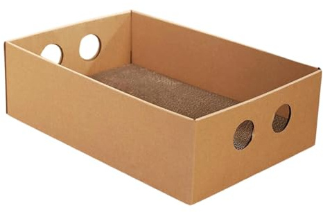 Sharplace Katzenkratzbett, Kratzmatte, strapazierfähiges Zubehör, Haustierbett, Spielbett, praktisch, multifunktional, aus Wellpappe