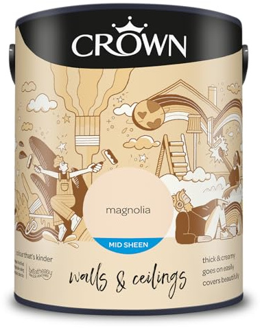 Crown Magnolia 5L Walls & Ceilings Mid Sheen Emulsion