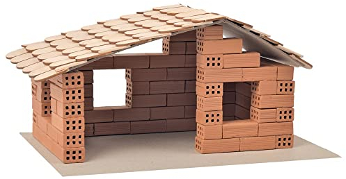 matches21 HOME & HOBBY Weihnachtskrippe DIY Holz Bastelset für Kinder ab 8 Jahren aus Ziegelsteinen