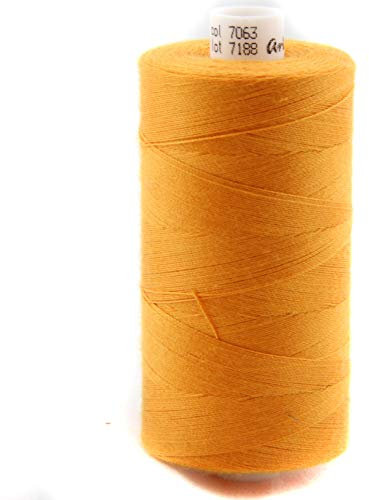 nts Nähtechnik 1000m Nähgarn, Garn 80, Farbauswahl, Polyestergarn für mittelschwere Stoffe (Orange)