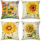 Artscope wasserdichte Kissenbezugen, 4 Stück Sonnenblume Kissenhülle Atmungsaktiv Kissen Fall für Outdoor Balkon Terrasse Patio Garten Bauernhaus Dekor 45 x 45cm