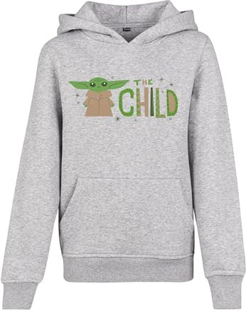 Mister Tee Kinder Kapuzenpullover Kids Mandalorian The Child Hoody Heather Grey 122/128