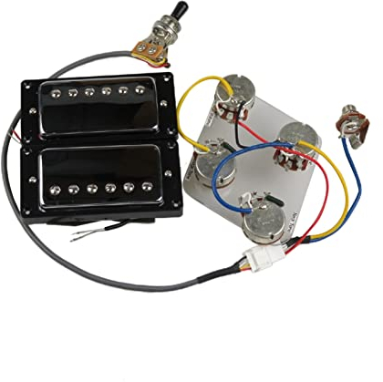 KESHUO Goldversiegelte Humbucker- Pickups Für Gibson Les Paul Guitar Humbucker-Set (Color : Chrome BK Frame)