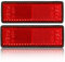AGRISHOP 2x Reflectors Rojo Rectangular,Catadioptrico con Adhesivo para Remolque,97.7x32x9mm, Reflector deSeguridad de Poste Tractor Bicicleta (Rectangulares/Adhesivo /2Piezas)