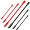 6Pcs Mini Spatule Silicone Petites Cuillères pour Pots 3 Tailles Mini Cuillère Silicone Spatule Kit Mince Grattoir Spatule de Maquillage pour Cuisine Bouteille Étroite Cosmétiques (Noir, Rouge)