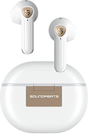SoundPEATS Wireless Earbuds Hi-Res Audio, Air3 Deluxe HS Semi in-Ear Bluetooth 5.2 Headphones with LDAC In-ear Detection Personalized EQ, ENC Clear Call 14.2mm Driver, Game Mode, Total 20H Playtime