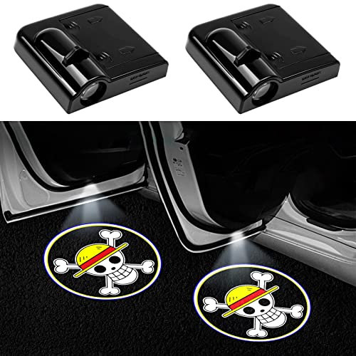 Akkya Car Door Lights Logo Projector Wireless LED HD Welcome Light, Anime Skull Skeleton Puddle Courtesy Automotive Lamp for Audi Toyota Chevy BMW Lexus Cadillac Jeep Ford Honda Hyundai