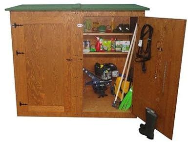 Armadio Porta Attrezzi In Legno Da Giardino Box Attrezzi per Esterno ripostiglio capanno MADE IN ITALY Mod. Bonifato Ingombro 172x72xH185 Int. 162x62xH185