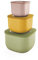 Guzzini - Kitchen Active Design, STORE&MORE BIO Set of 3 Deep Airtight Fridge/Freezer/Microwave Containers - Multicolour, 19,5 x19,5 x h12,3 cm | 750/1550/2800 cc - 17072652