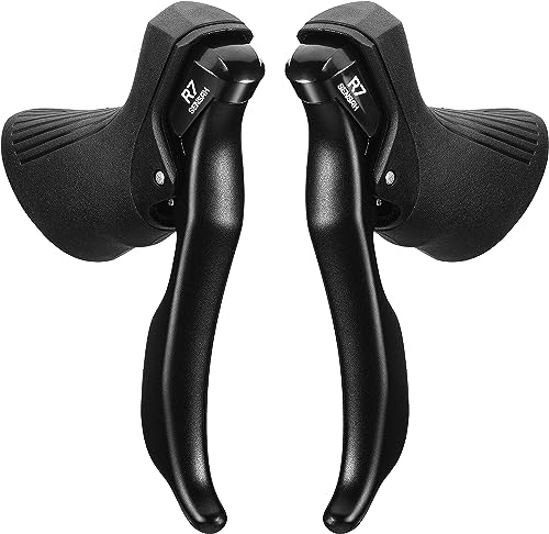 Rennrad Schalthebel 2X7/2X8/2X9/2X10/2X11 Gang Schalthebel Bremse Rennrad vorne und hinten Schaltwerk Bremshebel mit Kabel kompatibel für Shimano (2x7s: kompatibel Tourney)