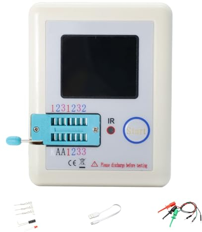 RUIZHI LCR-TC1 Tester Multifunzione ESR e Transistor Con Spegnimento Automatico per Diodi, Triodi, Condensatori, NPN, PNP, MOSFET