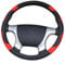 KIRYU Lenkradbezug Durchmesser des Lenkradbezugs für LKW Bus Auto für 36 38 40 42 45 47 50CM 7 Größen zur Auswahl Kohlefaser Schwarz Rot Auto Lenkradhülle (Größe : 50 cm)