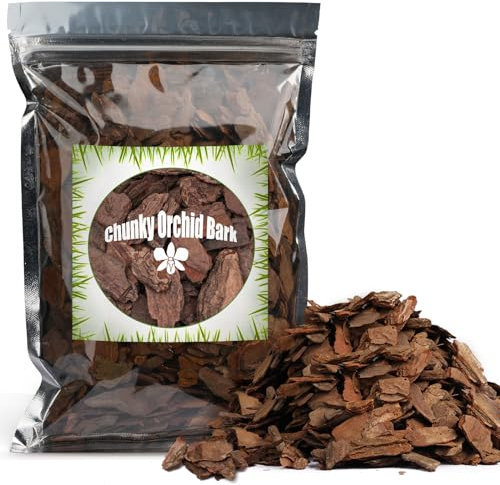 GOTVUGE Orchid Bark for Plants, Organic Pine Bark for Proper Root Development, 1L Medium (12-18mm)