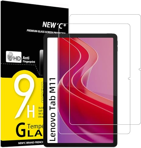 NEW'C 2 Piezas, Protector Pantalla para Lenovo Tab M11 (11 pulgadas), Antiarañazos, Cristal Templado Ultra Resistente