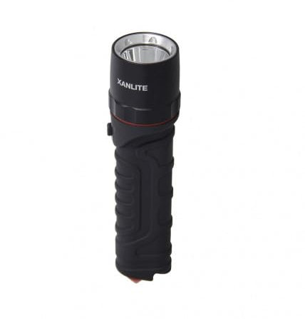 Xanlite - Lampe Torche LED 800 Lumens - IP68 Étanche et Résistante à la Poussière - 3 Modes d'Éclairage - Autonomie Longue Durée - 6500K - Couleur Blanc Froid