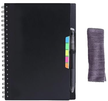 Löschbares Notizbuch mit Stift, wiederverwendbares intelligentes Notizbuch | Intelligentes wiederverwendbares Notizblock-Spiralnotizbuch | Intelligenter, wiederverwendbarer Planer und Notizblock, wass