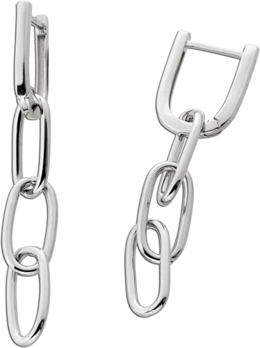 Ch.Abramowicz Creolen Ohrringe Paperclip Design Silber 925 rhodiniert