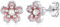 Bewenda Silber Blumen Ohrstecker für Damen Mädchen, 925 Sterling Silber Kirschblüte Ohrstecker, Hypoallergen Ohrringe Silber 925 Stecker Klein 7mm, Zierliche Blumenohrringe mit Perle mit Geschenkbox