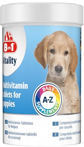 8in1 Multivitamin Tabletten Puppy - zur Nahrungsergänzung bei Welpen, 1 Dose (100 Tabletten)