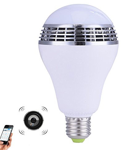 Bombilla LED regulable E27 Multicolor la Lámpara Smartphone Remoto Smart Light con Altavoces Bluetooth