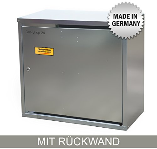 2 x 11 kg Propangas Flaschenschrank/Gasflaschenschrank verzinkt MIT RÜCKWAND (geeignet für 3-, 5, 10, 11 kg Gasflaschen - Gasschrank Schutzschrank)