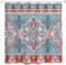 A.Monamour Duschvorhang Indische Blumen Paisley Stammes-Ethnischen Boho Mandala Ornament Muster Kunst Hintergrund Wasserdicht Polyester Stoff Duschvorhang Mit Haken Für Badezimmer 180x200cm Festgelegt