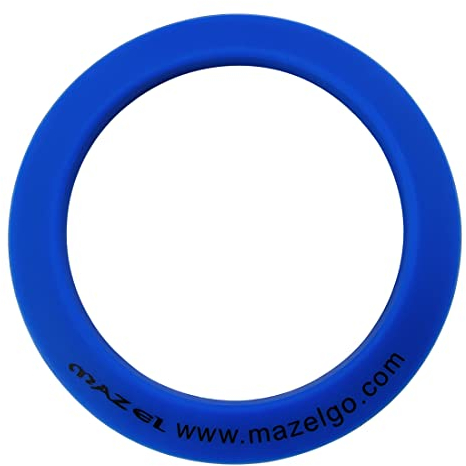 MAZEL Golf-Gummi-Putting-Ring/-Becher, automatische zurückkehrbare Golf-Trainingslochbecher, für alle Richtungen, Putting-Übung drinnen und draußen (blauer Ring)