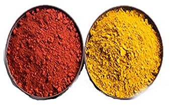 2 Pack ferric Oxide Powder, Yellow Iron Oxide Powder | red Iron Oxide Powder , Each Color 1.5 Ounces