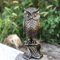 ALILIZ Eulen-Statue aus Kunstharz, Bronze-Eulenskulptur für Zuhause, Büro, Dekoration, Wohnzimmer, Tischkamin – 27,9 cm, Sammlerstück, Tierfigur