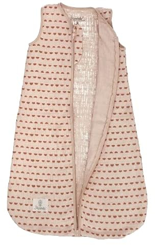 Sterntaler Baby Mädchen Schlafsack Baby Musselin Schlafsack Stay True to Nature - Babyschlafsack, Pucksack Baby, waschbar - Bio - beige, 110cm