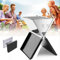 Klappgrill, Klappbarer Notebook BBQ Grill Campinggrill Holzkohlegrill Tragbarer Mini Faltgrill Standgrill für Camping Urlaub Picknick (Silber)