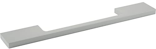 OBF 8536420200 Grimme Möbelgriff Agenor quadratischer Schrankgriff, Küchengriff Breite 240mm Aluminium natur eloxiert, Silber, Lochabstand 160 mm