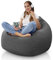 Aiire Relaxo Sitzsack XXL mit Füllung - Riesen Bean Bag Chair für Erwachsene, Jungen und Kinder - Bodenkissen Grob, Chill Sessel für Kuschelecke – Gaming Sitzsäcke Grau