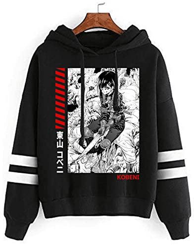 MEDM Chainsaw Man Warrior Power Kobeni Higashiyama Hoodies Men Fashion Hip Hop Streetwear Sweatshirt Casual Hoodies Harajuku Clothes