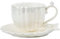 FülleMore Cappuccino Tasse Kaffeetasse mit untertasse aus Porzellan Espressotasse Set Teeservice Kaffeeservice für Cappuccino,Latte,Espresso,Mokka,Tee (Weiß)