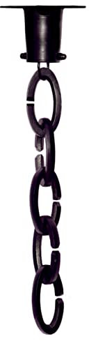 KAM Home Aluminium Art Ware Runde Regenkette mit Montage-Set (3 m, schwarz)