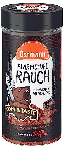 Ostmann Gewürze - Alarmstufe Rauch | Gewürzzubereitung mit geräucherter Paprika | Für Burger, Grillfleisch und Co. | Doktor Froid | 115 g im Streuer