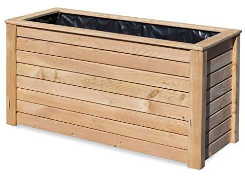 HolzFee Hochbeet Primus Lärche | 110 x 58 x 57 cm für Außenbereich