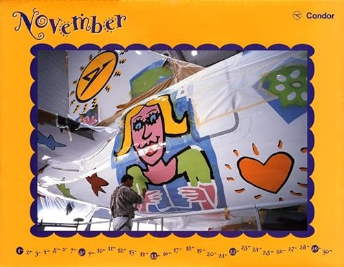 Poster Plakat James Rizzi Condor Kalender 1998 November Bird auf Boeing 757