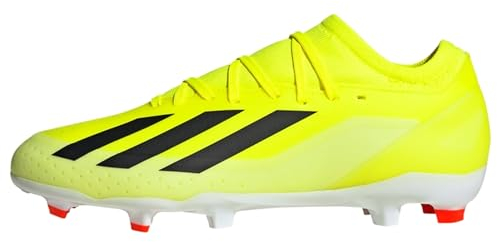 adidas Unisex X Crazyfast League FG Fußballschuhe, Solar Yellow/Core Black/Cloud White, 45 1/3 EU