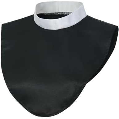 BLESSUME Kragen Unisex Abnehmbarer Latzkragen (Einheitsgröße, Schwarz)