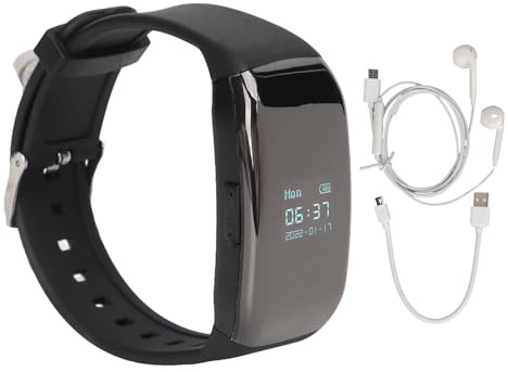 Voice Recorder Watch, Intelligent Voice Activated Recorder 360 Degree Stereo Recording Device One Click Recording, for Interview Business Meeting (8G)