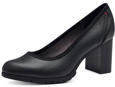 s.Oliver Damen Pumps mit Blockabsatz mit Strukturmuster, Schwarz (Black), 37 EU