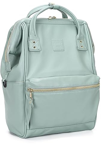 Kah&Kee Damen Leder Rucksack - Elegantes 15 zoll Laptoprucksack für Lehrerinnen und Arbeitsamkeit im Büro mit diebstahl