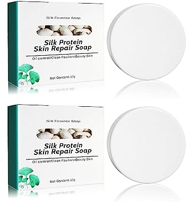 Flysmus Silk Protein Melanin Fading Soap, Flysmus whitening soap Collagen Milk Whitening Soap, Melanin Correcting Serum Soap, Skin Brightening Exfoliating Soap, Natural Skin Repair Soap (2Stück)